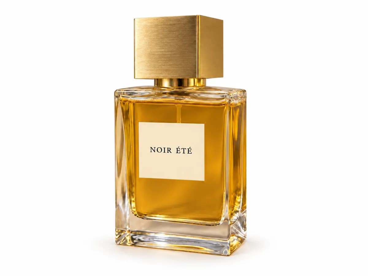 Parfumflasche auf weißem Hintergrund